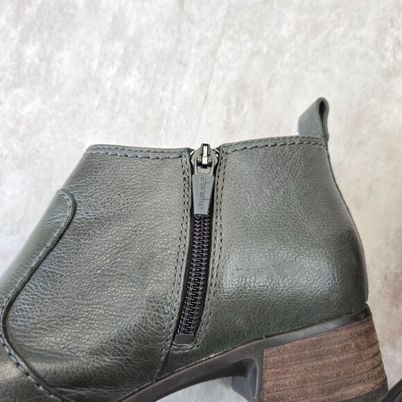 Dansko Ankle Boots Gray Leather Preppy Minimalist Western Chelsea Comfort Bootie - Picture 12 of 13